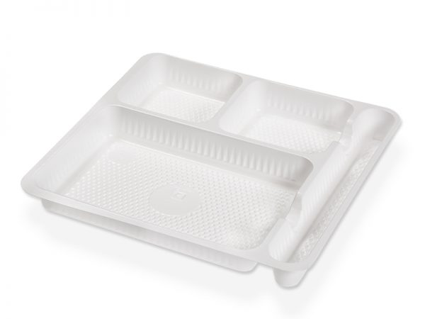 Bandeja plast.5 div.x100