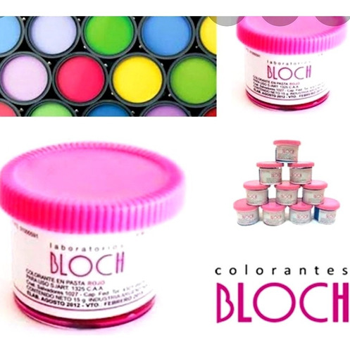 Colorante en pasta bloch x unid