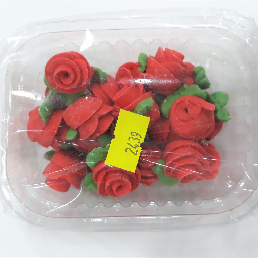 Flor rosa med.c/hoja x 2O