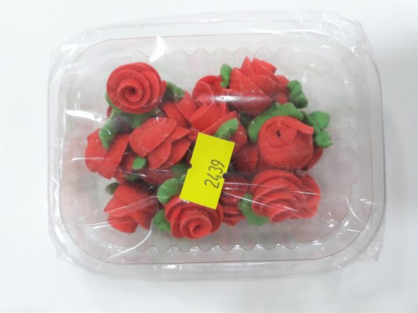 Flor rosa med.c/hoja x 2O
