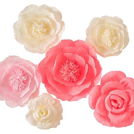 Flor de Papel Grande x 6