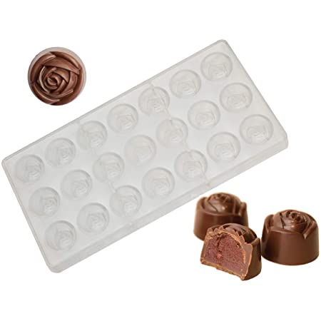 Molde p/ bombones y chupetines Cristal y blanco