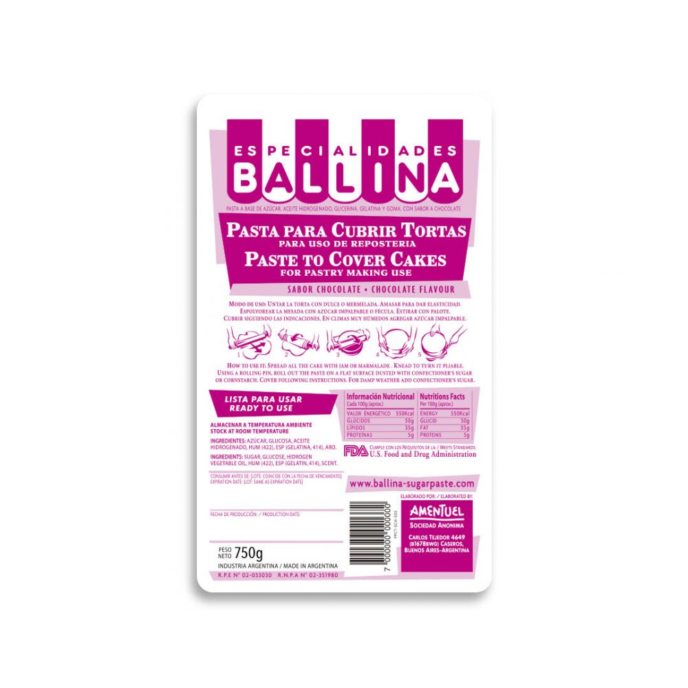 Pasta ballina 3/4 kg