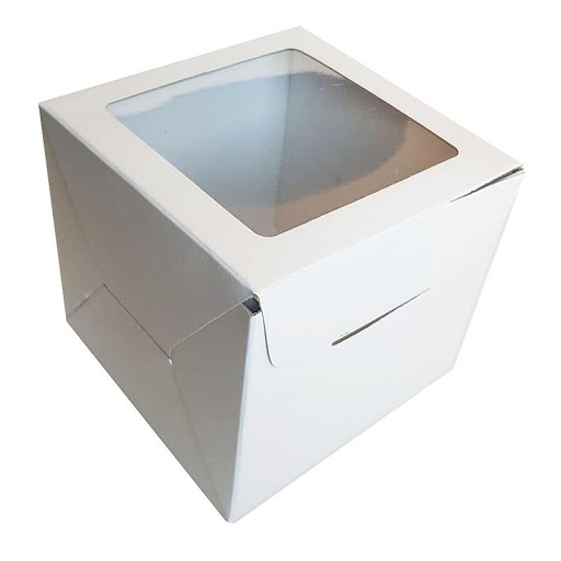 Caja cartulina con visor 13x13x12 x unid