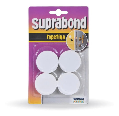 Topetinas Circular Blanca x 4 unid