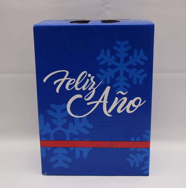 Caja Navideña Celeste Chica