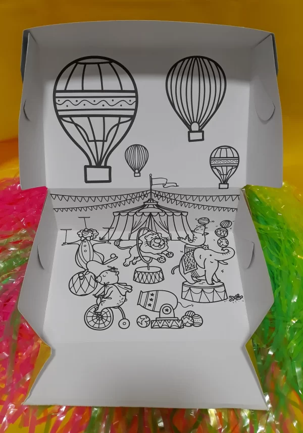 Caja Circo Dia del Niño/feliz dia 21x14x7,5 - Imagen 2