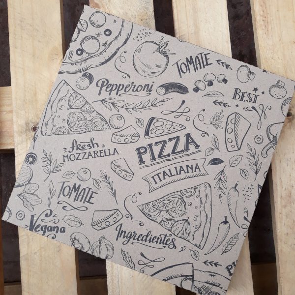 CAJA PIZZA GRIS IMPRESA