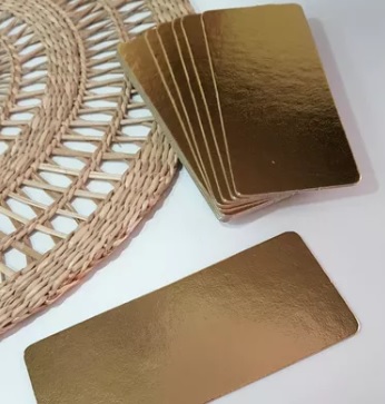 Disco rectangular dorado