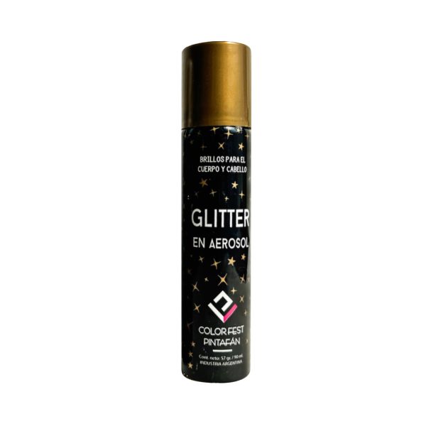 Glitter en aerosol Oro