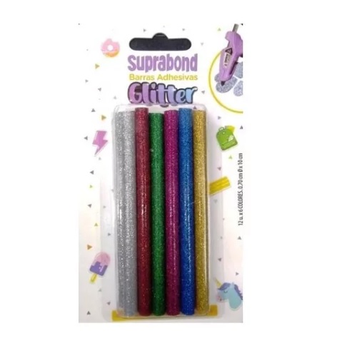 Barras adhesivas Glitter x 12