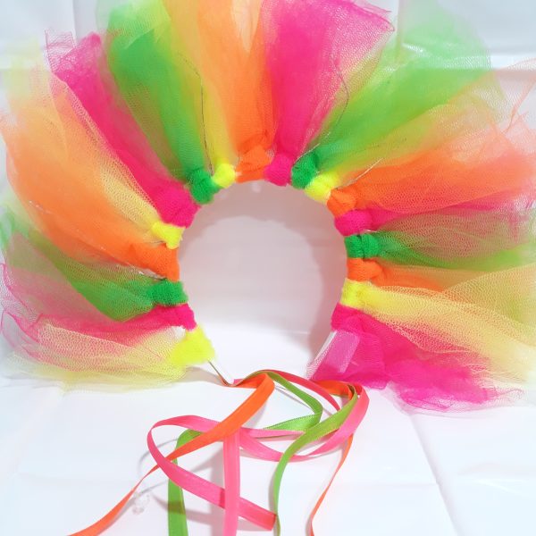 Vincha prem mult fluor c/luz y cintas x 1