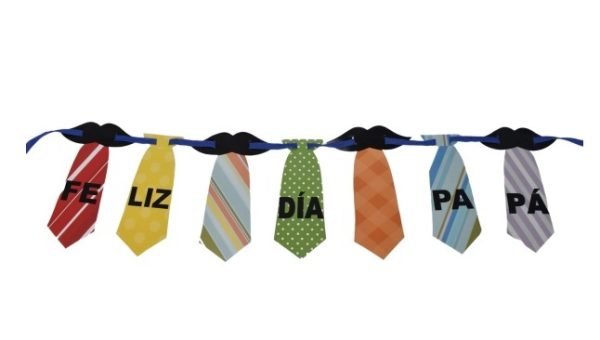 Banderin Feliz dia Papa /Corbata