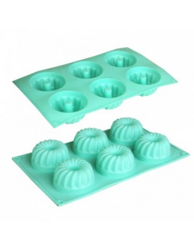 Molde de Mini Flan x 6 Silicona