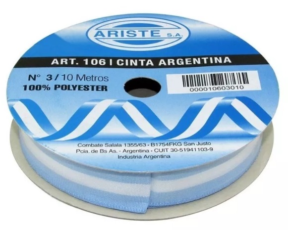 Cinta de Tela Nº3 Argentina x 10 mtrs