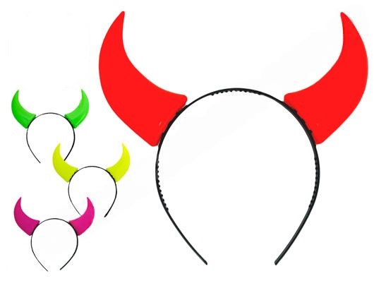 Vincha Diabla Flúor x 4