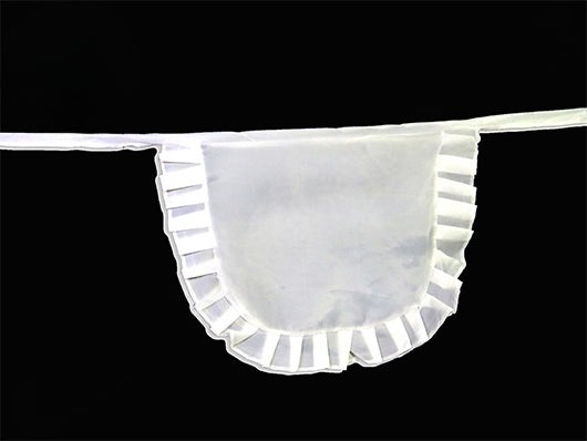 Delantal Blanco Paisana/Negrita x 1