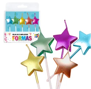 Blister vela estrellita met x 5
