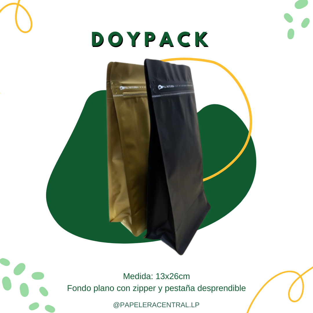 DOYPACK f/plano 1kg oro y negro