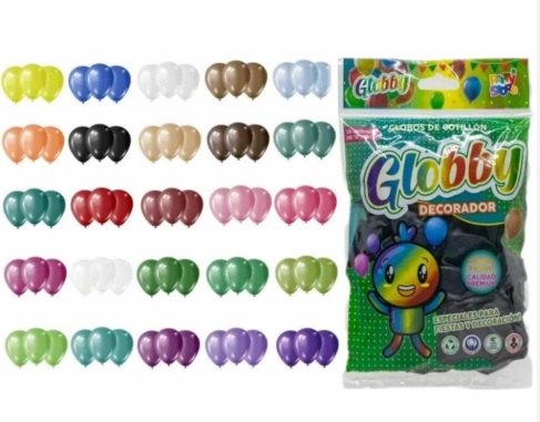 Globo Liso 9´´ GLOBBY  x 25