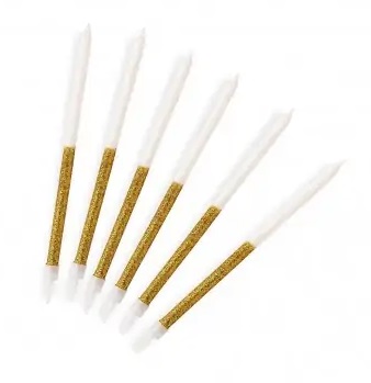 Blister de velas con brillo comb 6 unid