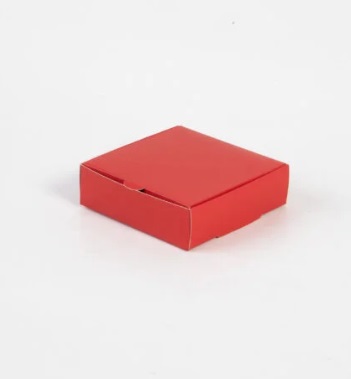 Caja roja lisa 10x10x4