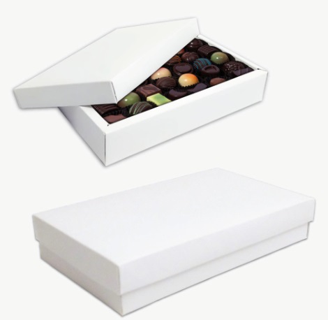 Caja bombones/chocolates 1KG blanca