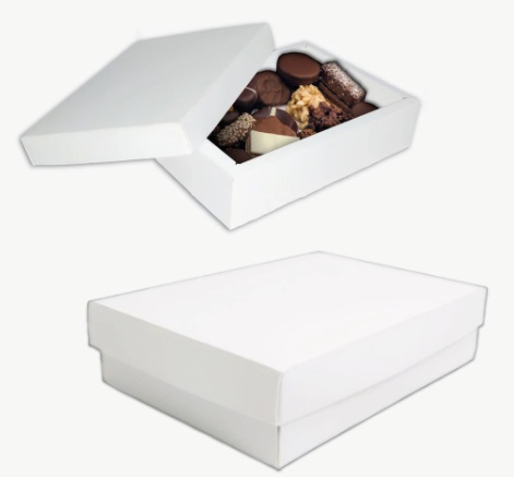 Caja bombomes/chocolates 1/2 KG blanca