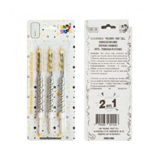 Blister Vela bengala ( 2 en 1)