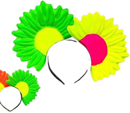 Vincha flor doble x 1